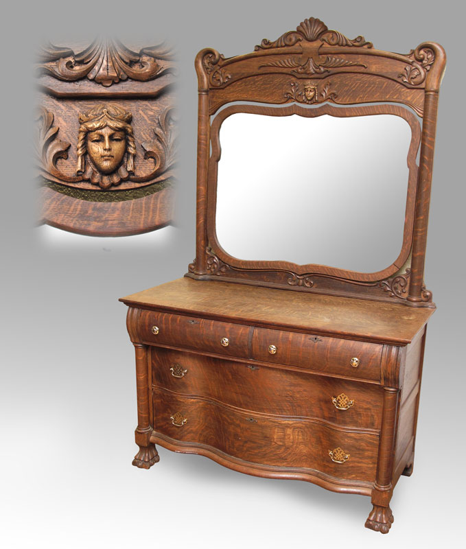 KARGES QUARTER SAWN OAK DRESSER