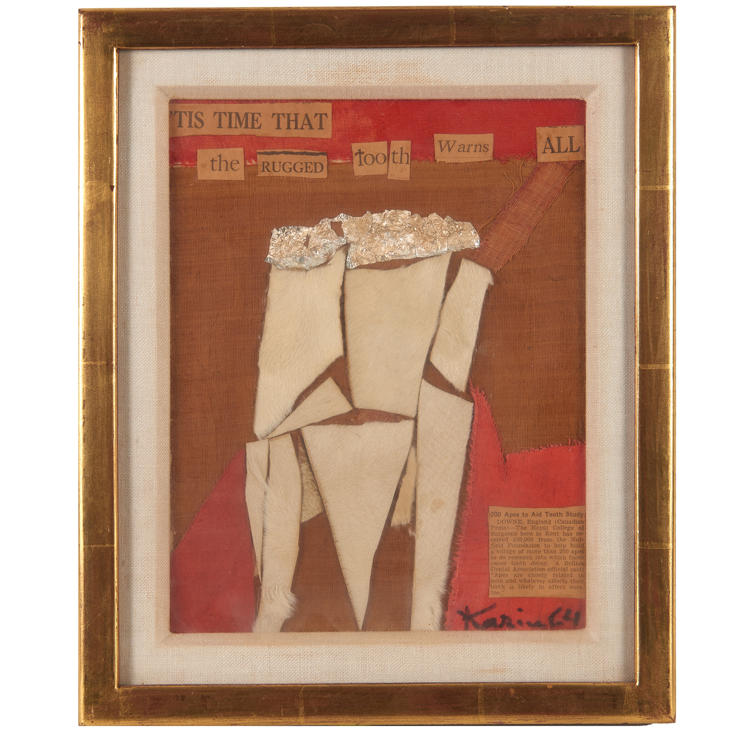 KARIN VAN LEYDEN, COLLAGE PAINTING,