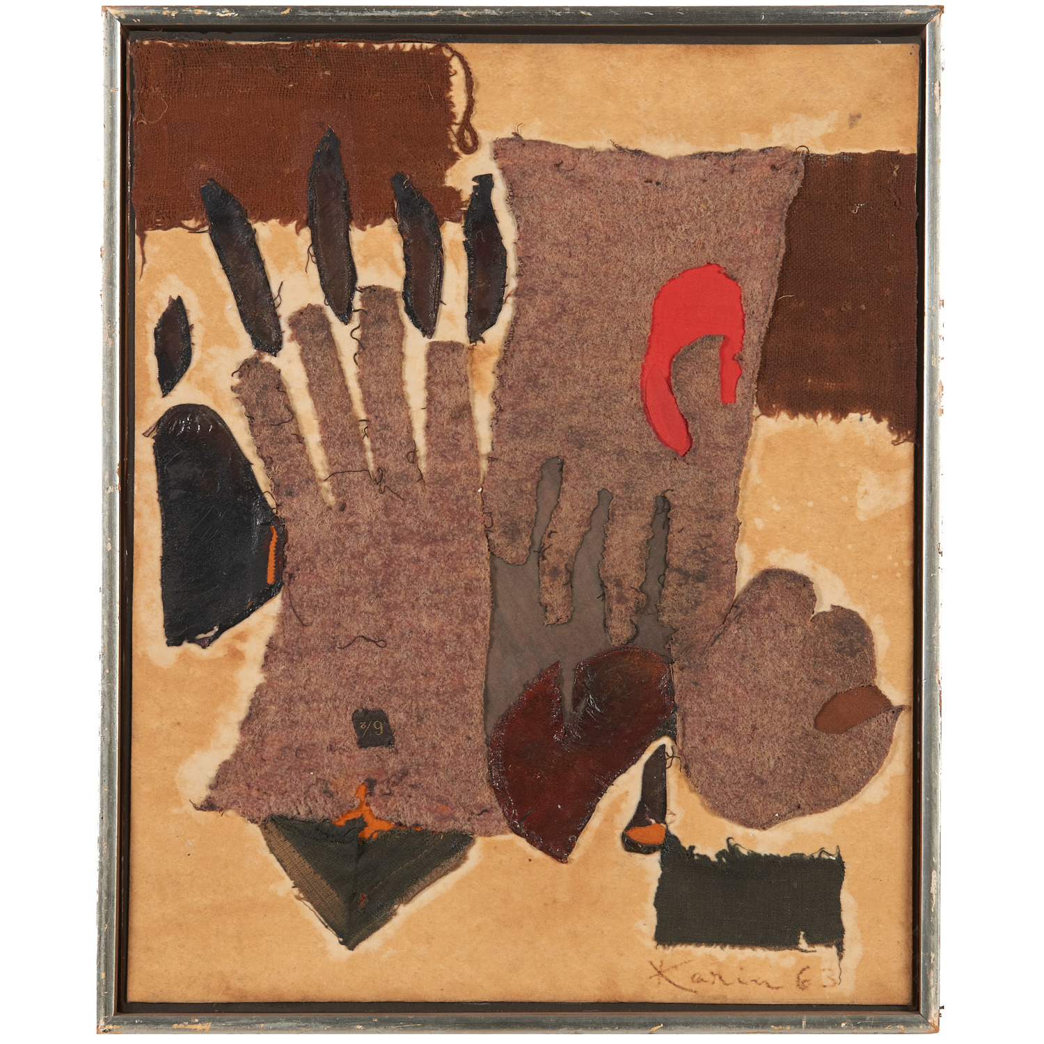 KARIN VAN LEYDEN, COLLAGE PAINTING,