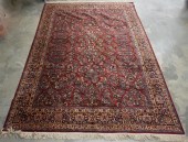 KARISTAN RED SAROUK RUG, 10 FT