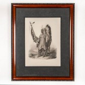 KARL BODMER MANDAN CHIEF PRINT