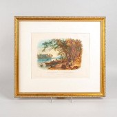 KARL BODMER PRINT, ENCAMPMENT