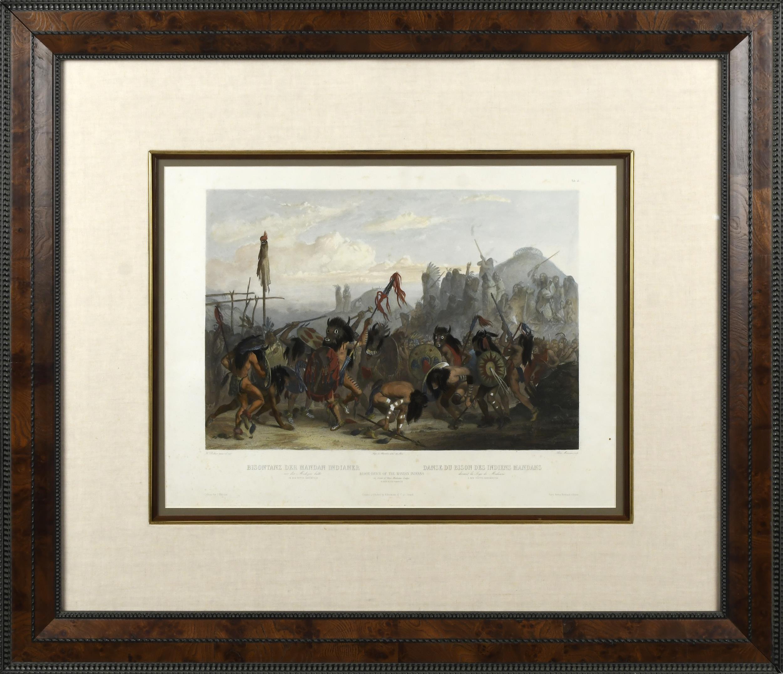 KARL BODNER HAND COLORED ENGRAVING.