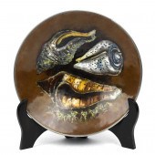 KARL DRERUP ENAMELED BOWL. Kar