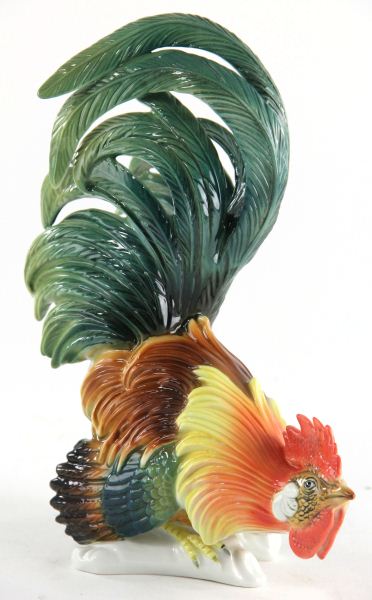 Karl Ens Porcelain Roosterwith