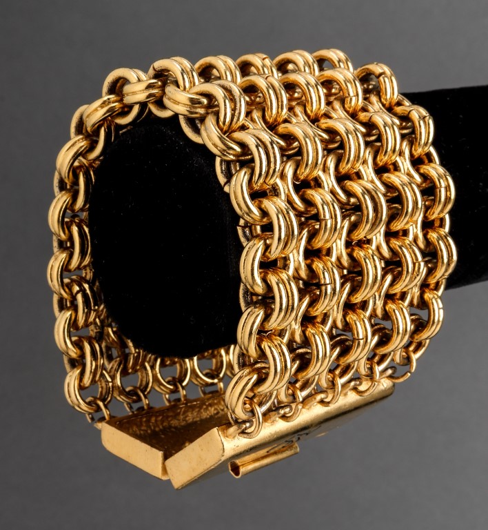 KARL LAGERFELD FIVE-ROW GOLD-TONE
