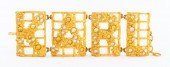 KARL LAGERFELD GOLD TONE FLORA