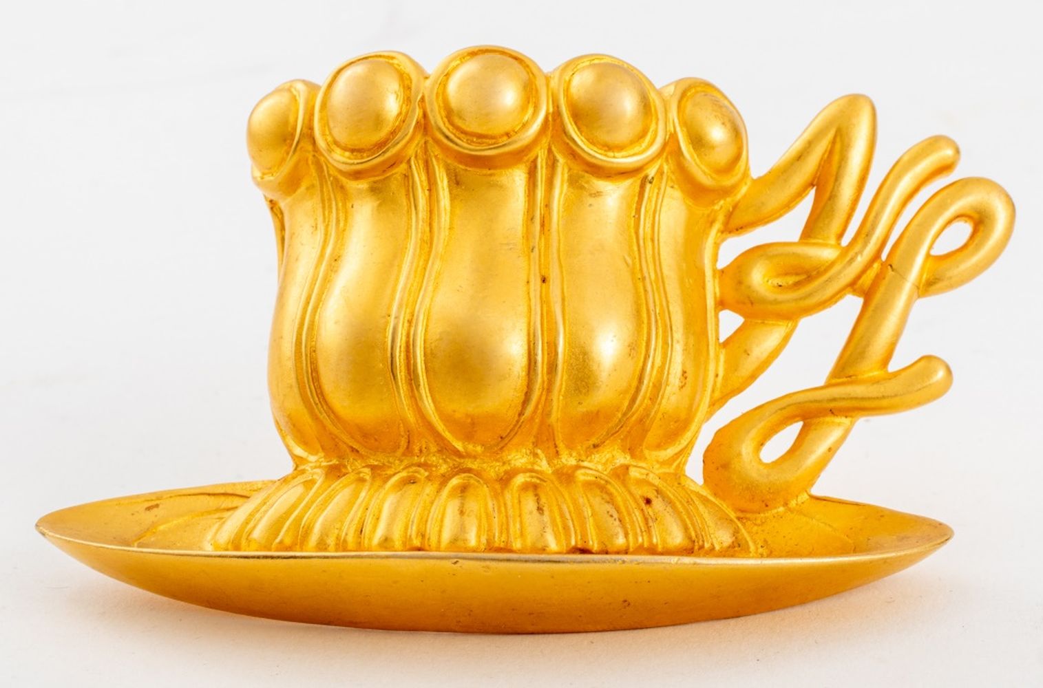 KARL LAGERFELD GOLD WASHED TEACUP