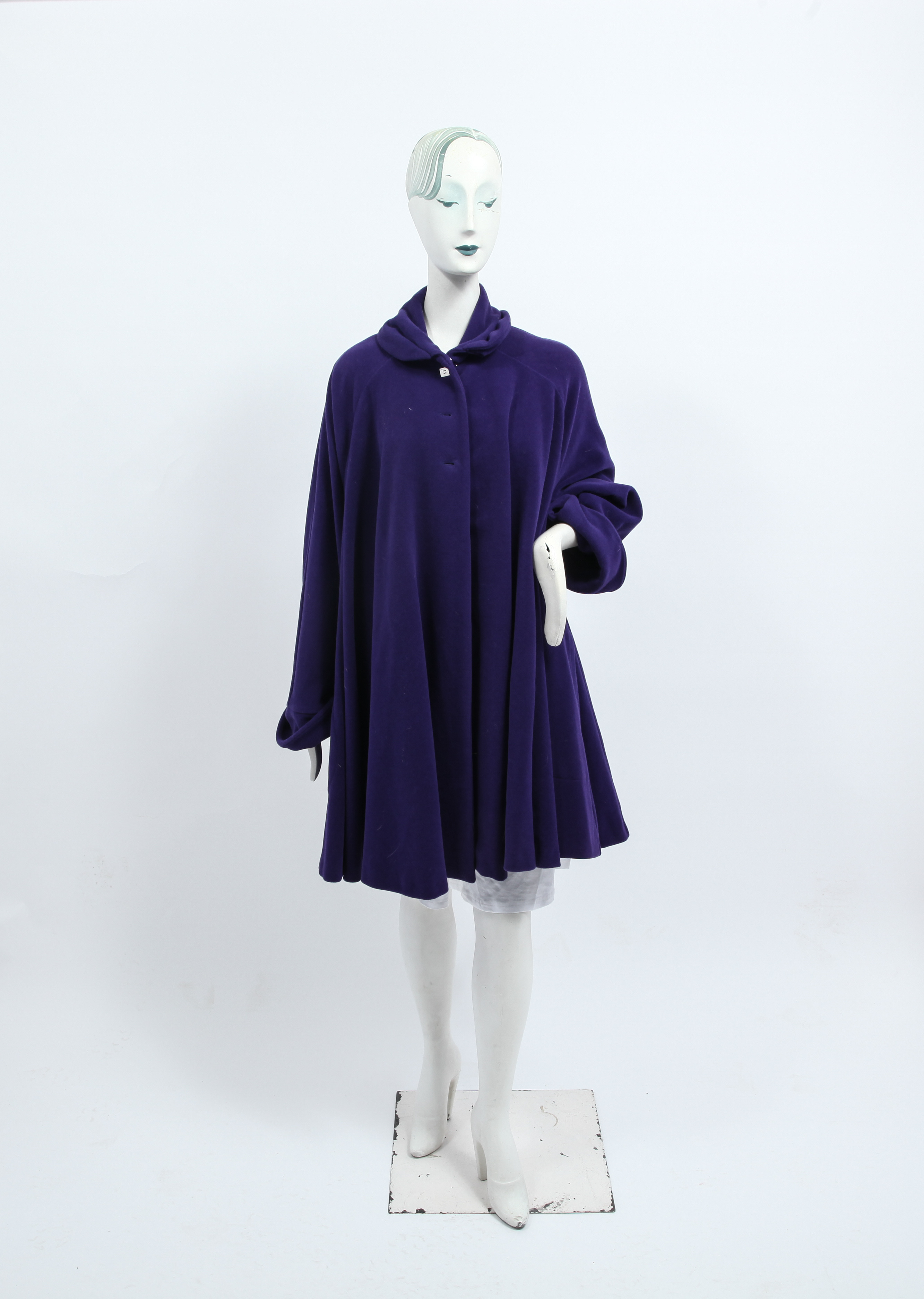 KARL LAGERFELD PURPLE ANGORA WOOL