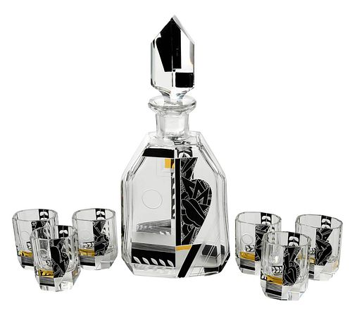KARL PALDA ART DECO GLASS LIQUEUR