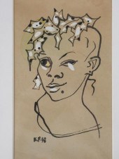 KARL PRIEBE INK DRAWINGInk dra