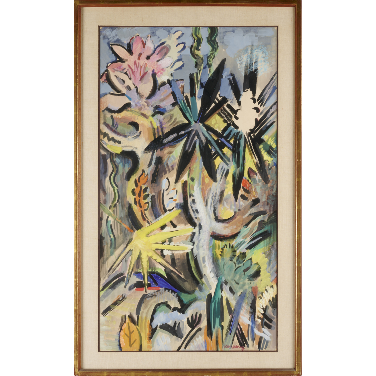 KARL SCHRAG, GOUACHE AND WATERCOLOR