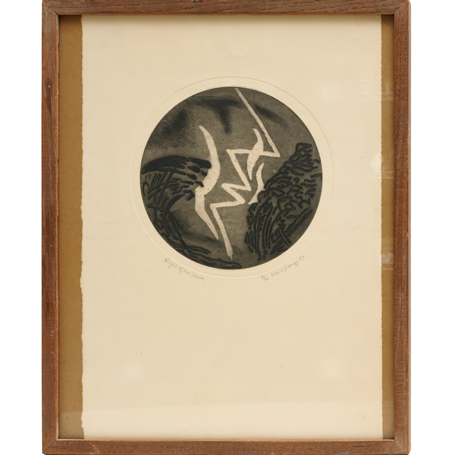 KARL SCHRAG, SIGNED ETCHING, 1967