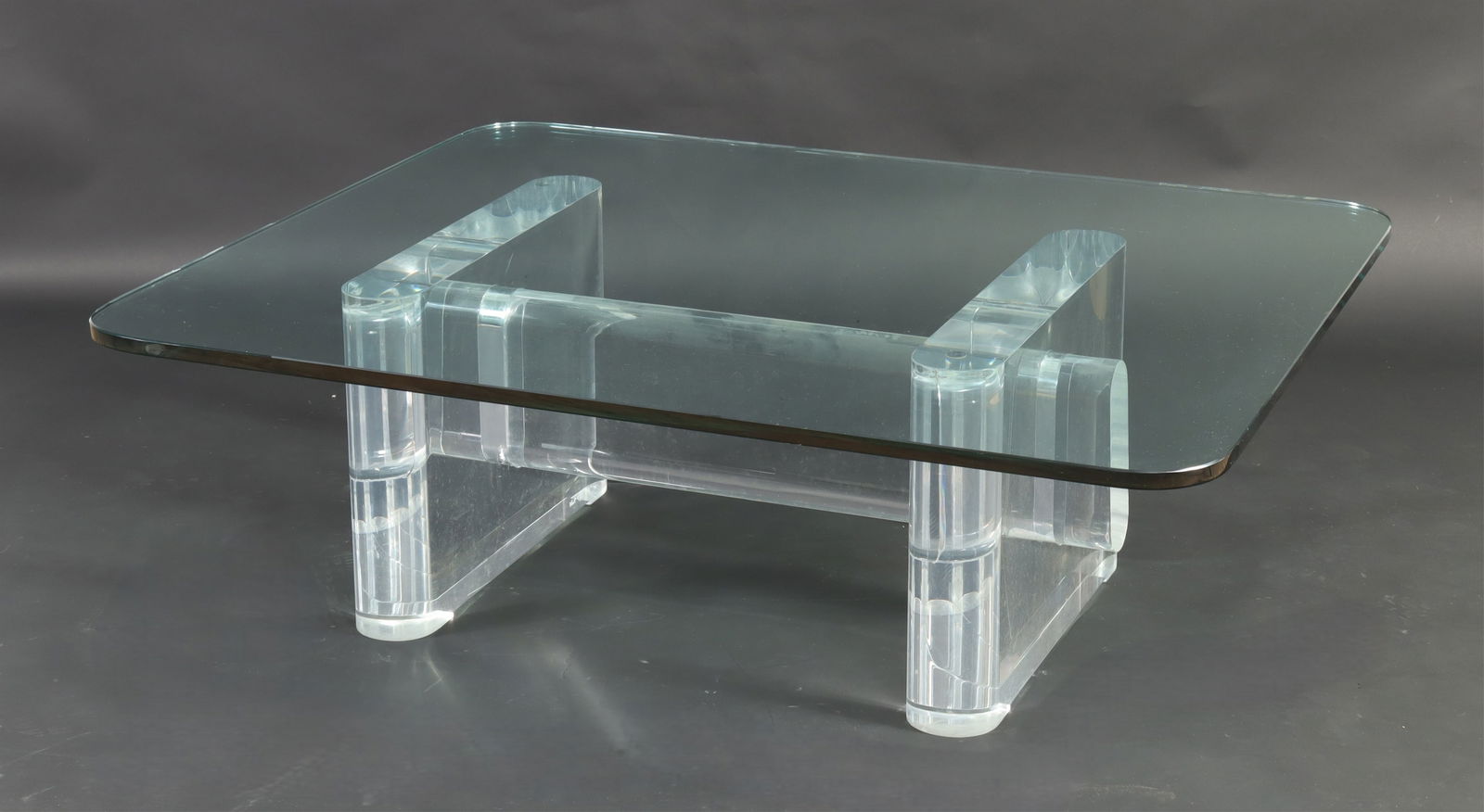 KARL SPRINGER LUCITE AND GLASS