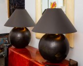 KARL SPRINGER: PAIR OF METAL B