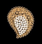 Karu Anke Paisley Brooch A pai
