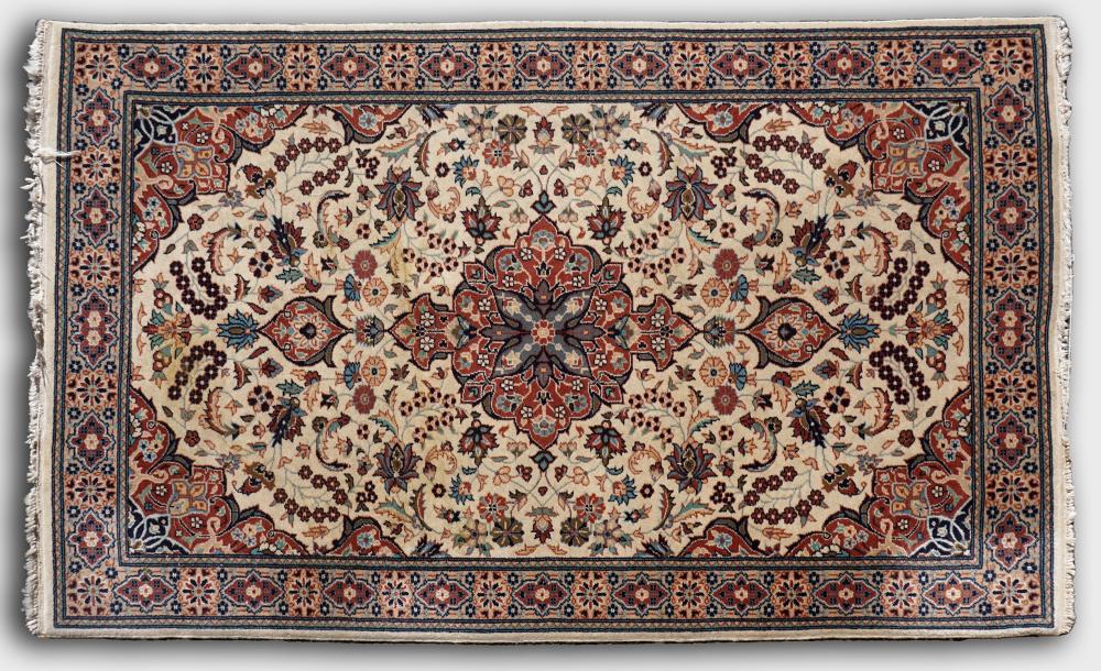 KASHAN HAND KNOTTED WOOL RUNNER RUG