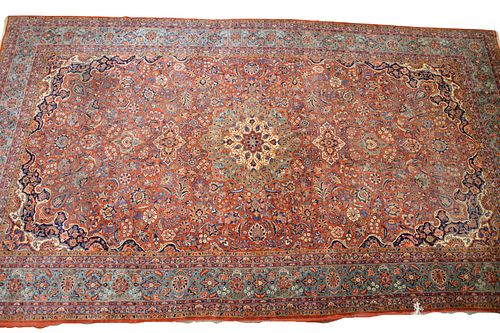 KASHAN ORIENTAL CARPET 10' 9" X 17'