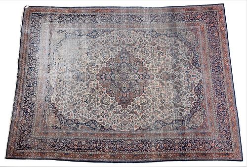 KASHAN ORIENTAL CARPET, 8' 6" X 11'