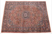 KASHAN ORIENTAL CARPET, 9' X 1