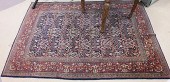 KASHAN ORIENTAL THROW RUG, 4'