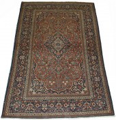 KASHAN RUG - 4'-4" X 6'-8" Wes