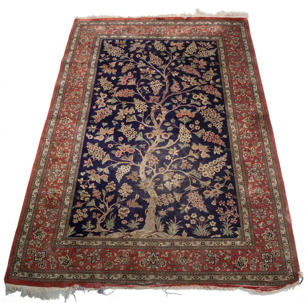 KASHAN SILK RUG (4'3" X 6'6")
