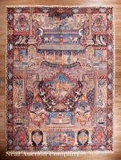 Kashmar Carpet crimson and cre