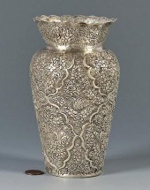 KASHMIRI OR INDIAN SILVER VASE
