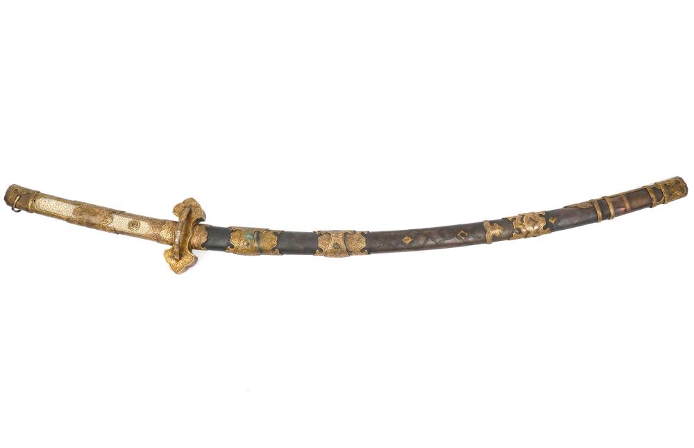 KATANA SWORD WITH BRASS INSCRIBED