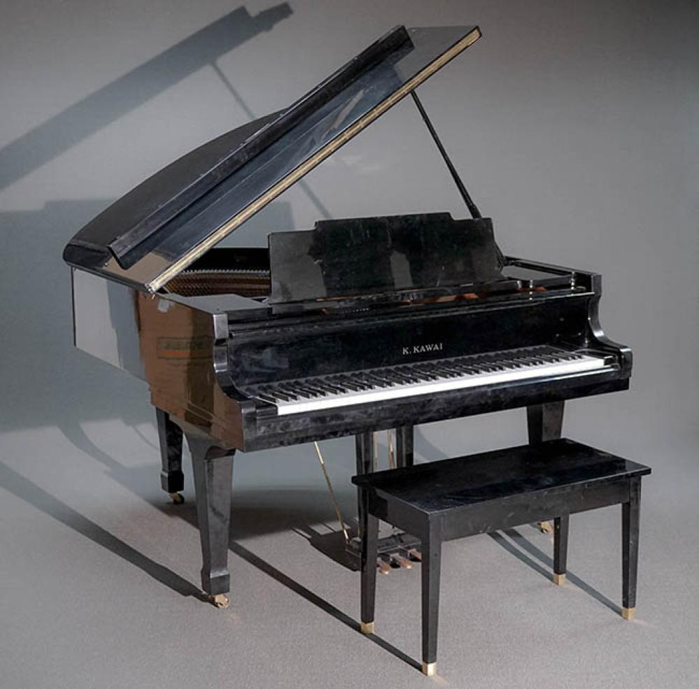 KAWAI EBONIZED PARLOR GRAND PIANO