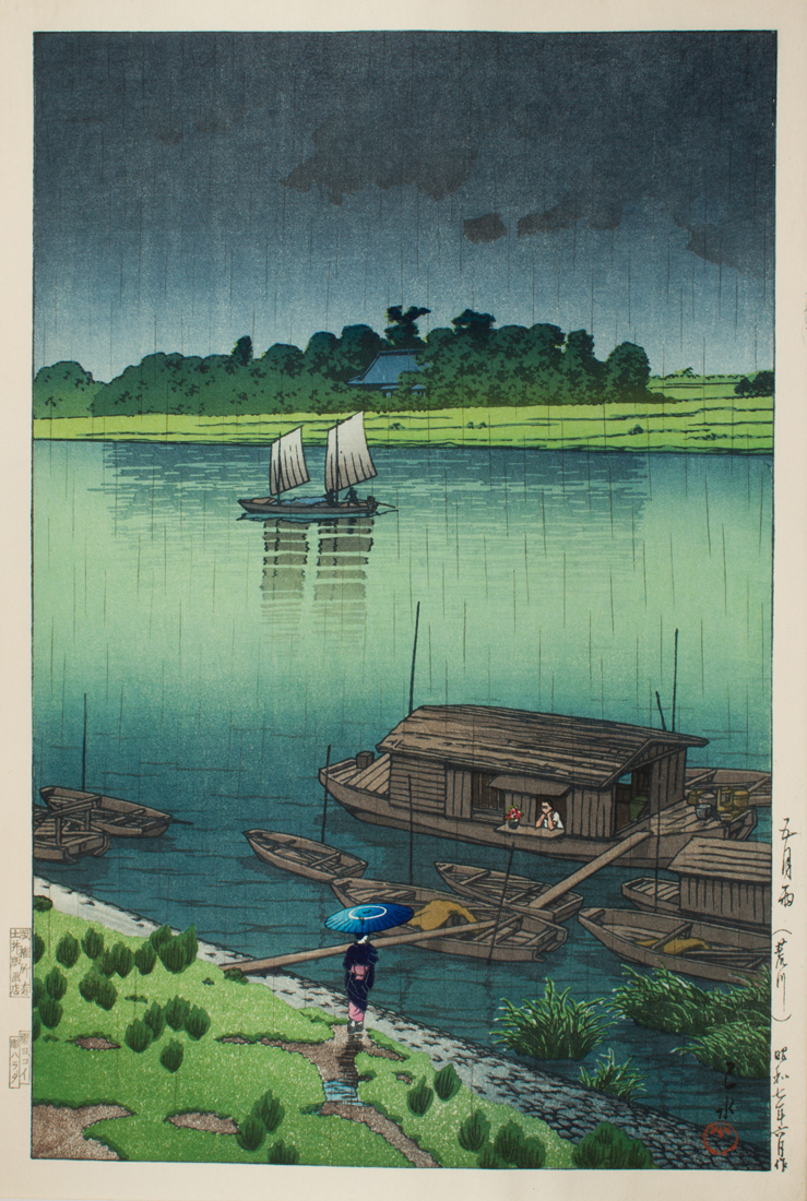 KAWASE HASUI - EARLY SUMMER RAIN IN