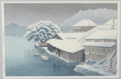 KAWASE HASUI "EVENING SNOW AT