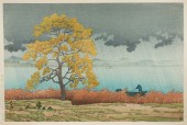KAWASE HASUI - RAIN BY LAKESID