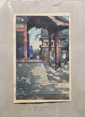KAWASE HASUI - TEMPLE IN MEGUR