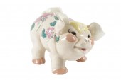 KAY FINCH PIG, FLORAL DECORATE
