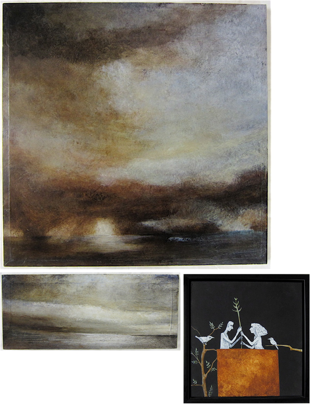 KAY FRENCH THREE ACRYLICS ON