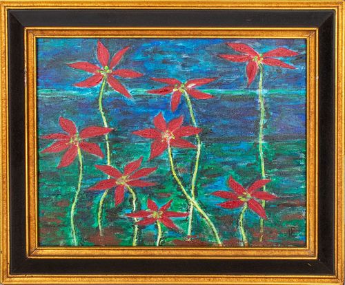 KAYO LENNAR FLORAL SCENE OIL ON