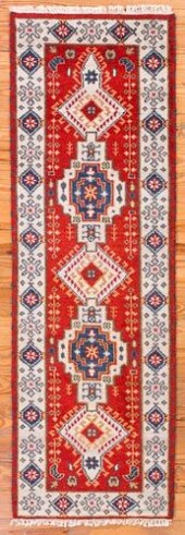 KAZAK 2'7" X 7'11" WOOL RUNNER