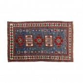 KAZAK AREA RUG Blue field with