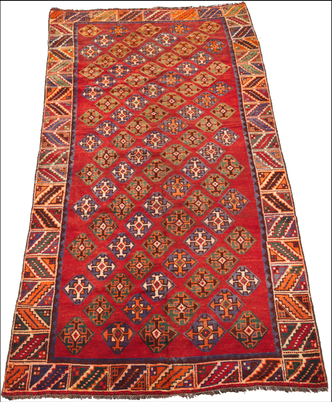 Kazak Carpet Colorful wool on