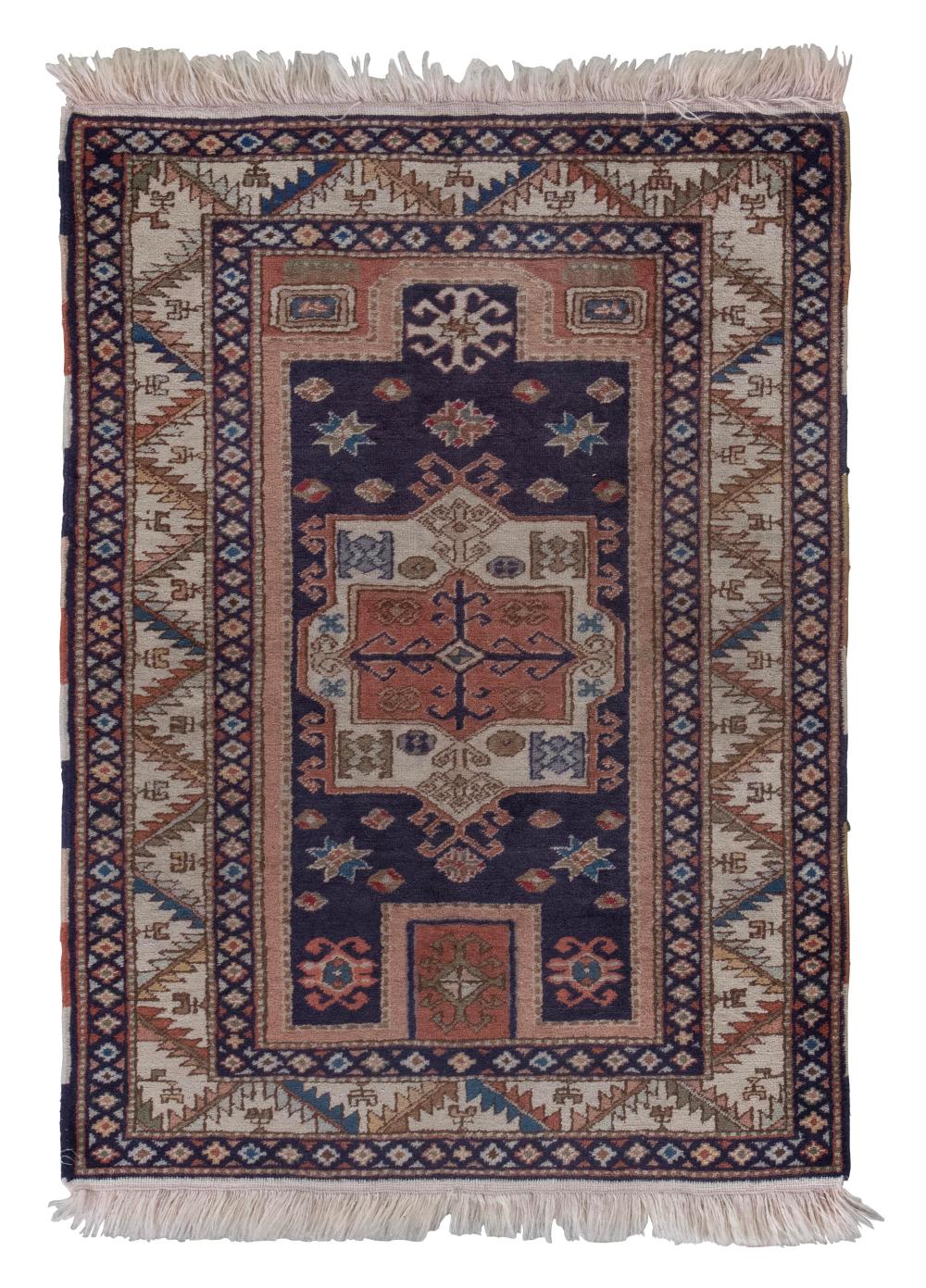 KAZAK DESIGN PRAYER RUG: 3’2” X
