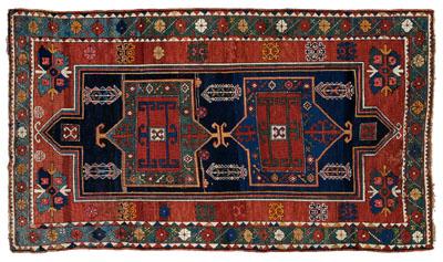 Kazak double-entrant prayer rug,