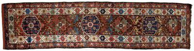 Kazak long rug, six central