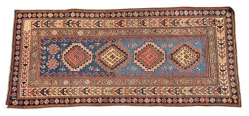 KAZAK ORIENTAL AREA RUG 19TH