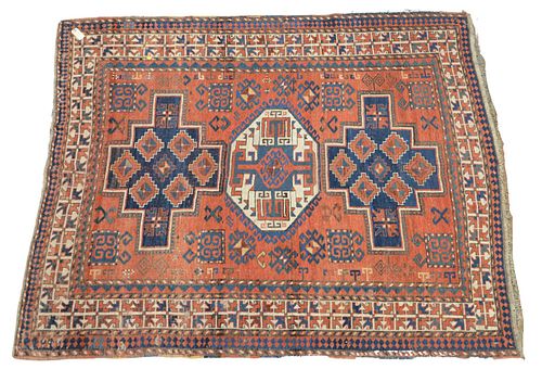 KAZAK ORIENTAL RUG (WITH WEAR) 5'6"