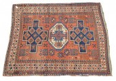 KAZAK ORIENTAL RUG (WITH WEAR)