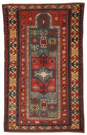 KAZAK PRAYER RUG, CAUCASUS, CA