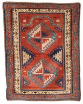 KAZAK PRAYER RUG, CAUCASUS, LA