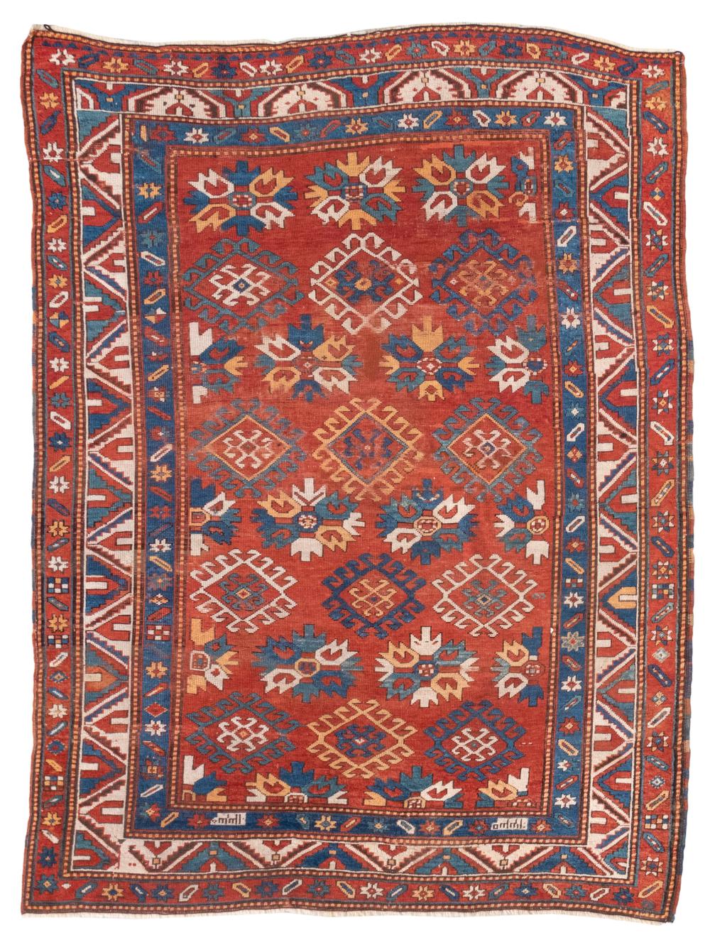 KAZAK RUG: 5'3" X 7'6" CIRCA